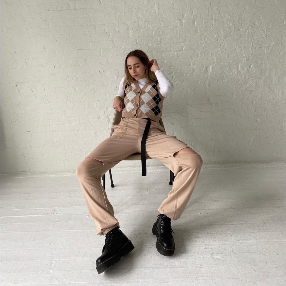 ZAFUL Buckle Pocket Cutout High Rise Sweatpants
